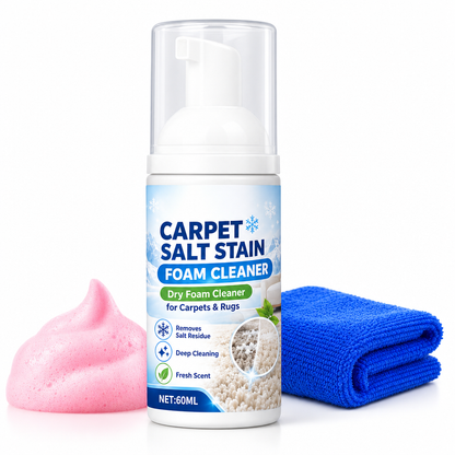 📢📢50% OFF !! ⏰Winter Snow Melting Salt Stain Remover Carpet Foam Cleaner 60ml Set with Cleaning Towel