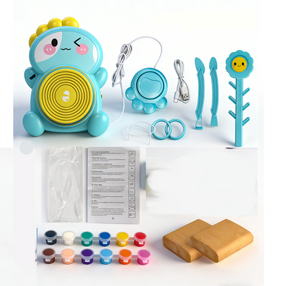 📢📢 50% OFF👨‍👩‍👧Kids Electric Pottery Wheel DIY Clay Craft Kit