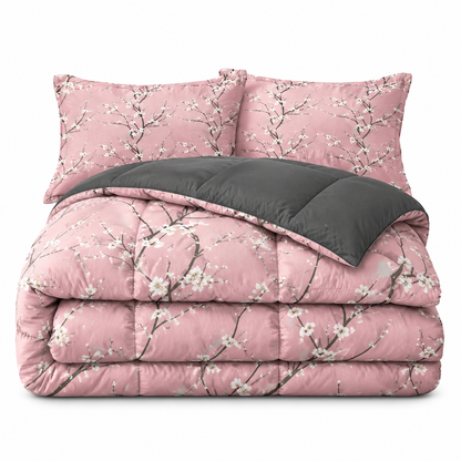 📢📢 50% OFF🌸3-Piece Brushed Microfiber Quilted Comforter Set – Soft & Cozy Winter Bedding