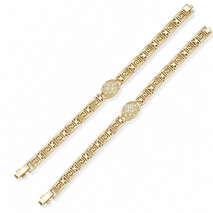 📢📢 50% OFF👗Retro Greek Key Rhinestone Jewelry for Women – Elegant Vintage-Inspired Statement Accessory