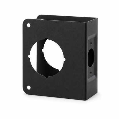📢📢50% OFF !! ⏰Stainless Steel Single Hole Door Lock Reinforcement Plate for Indoor Wooden Doors with Screws