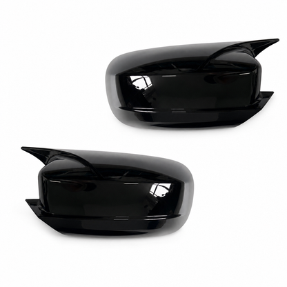 📢📢 50% OFF🚗 Horn-Style Side Mirror Covers – Durable ABS Shells & Bold Sporty Styling in Black or Carbon-Fiber Texture