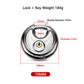 📢📢50% OFF !! ⏰Heavy Duty Round Disc Padlock with Pure Copper Core Waterproof Rustproof Anti Theft Shielded Shackle Lock for Gates Sheds and Wooden Doors🔒