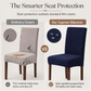 Waterproof Mid Back Dining Chair Slipcover with Pine Leaf Pattern Stain and Scratch Resistant Chair Protector