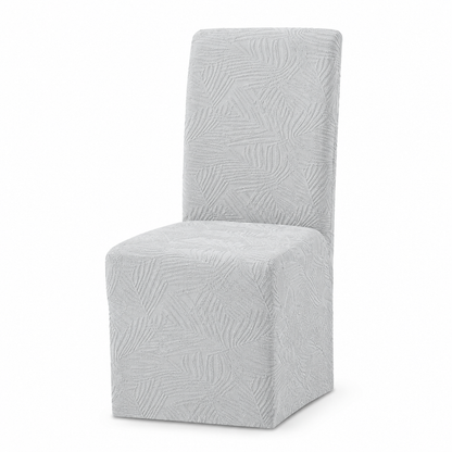 Waterproof Mid Back Dining Chair Slipcover with Pine Leaf Pattern Stain and Scratch Resistant Chair Protector