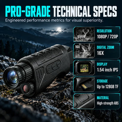 🔭 1080P HD Night Vision Monocular – Clear, Powerful & Rugged