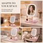 🌸 50% OFF NOW! 🌸Portable Folding Desktop Makeup Mirror with LED Light Compact Vanity Mirror for Dormitory