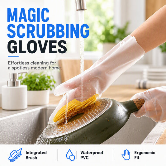 📢📢50% OFF !! ⏰Multifunctional Waterproof Kitchen Dishwashing and Household Cleaning Gloves🧼