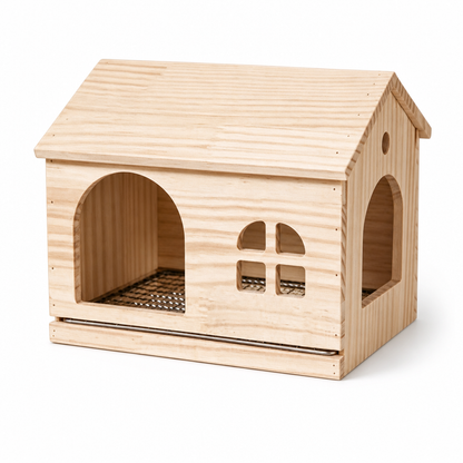 📢📢50% OFF !! ⏰Solid Wood Bird Cage with Pull Out Bottom Tray for Parrots and Small Birds