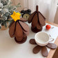 📢📢 50% OFF☕Foldable Wooden Tree-Shaped Trivet Set – Heat-Resistant Pot Holders & Coasters for Table Protection