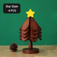 📢📢 50% OFF☕Foldable Wooden Tree-Shaped Trivet Set – Heat-Resistant Pot Holders & Coasters for Table Protection