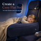 📢📢 50% OFF! ☁️ Portable Inflatable Footrest Pillow – Soft Flocked Support for Travel & Home Comfort